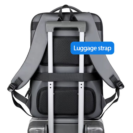 Mochila Portátil Impermeable con Puerto USB y Compartimento para Laptop