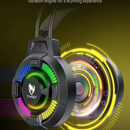 Audífonos Gamer 7.1 USB con Micrófono Omnidireccional y LED RGB