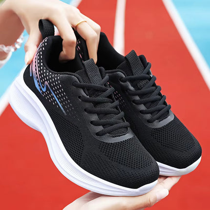 Zapatillas Femeninas Deportivas de Malla y Algodón Transpirable con Suela Ligera