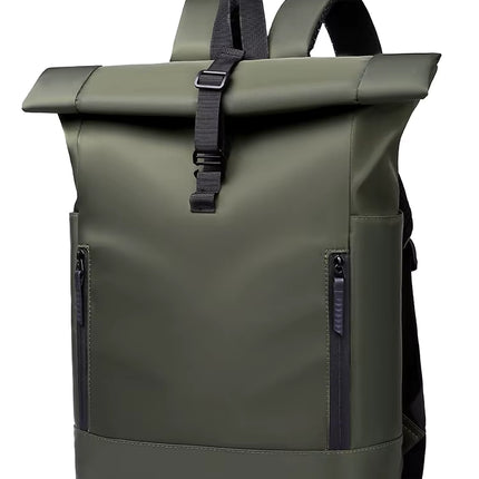 Mochila Portátil Tipo Roll-Top con Compartimento para Laptop
