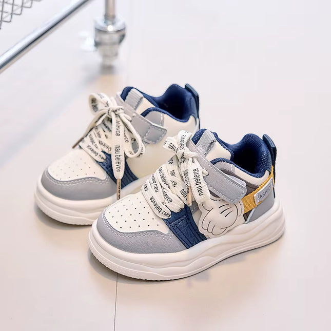 Zapatillas Infantiles Urbanas con Cordones y Diseño Patchwork