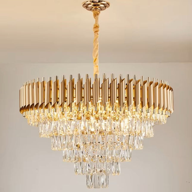 Lámpara de Techo Tipo Araña con Cristales Facetados 60cm