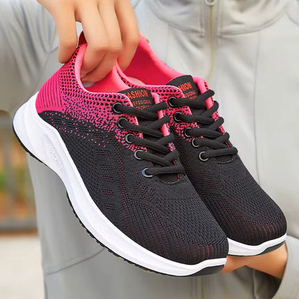 Zapatillas Femeninas Deportivas de Punto Transpirable