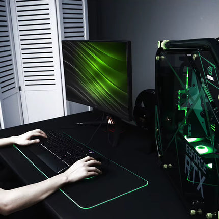 Mouse Pad Gamer RGB XL Antideslizante con Iluminación 7 Colores