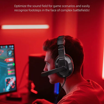 Audífonos Gamer T-WOLF H150 con Micrófono Omnidireccional y Sonido Envolvente
