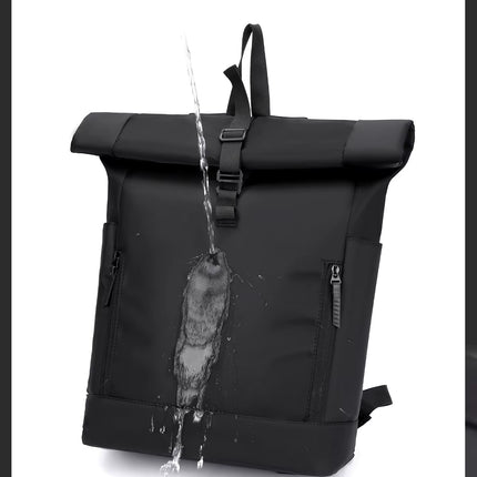 Mochila Portátil Tipo Roll-Top con Compartimento para Laptop