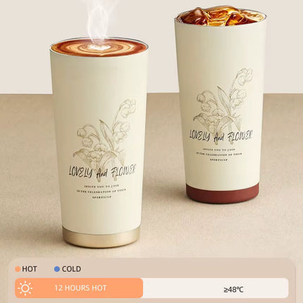 Vaso de Viaje Térmica de 500ml con Tapa y Correa