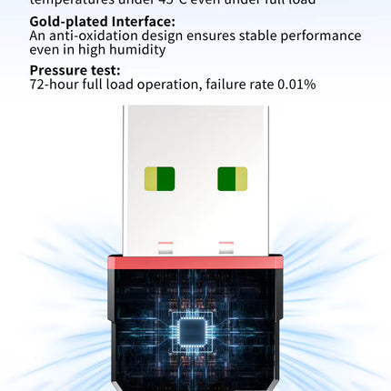 Adaptador WiFi 6 AX300 USB – Ultra Rápido, Driver Free