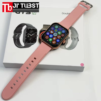 Smartwatch GTS4 Unisex 2.01" Acero Inoxidable, Impermeable IP68, Fitness Tracker, Llamadas BT, Ritmo Cardíaco, Carga Inalámbrica