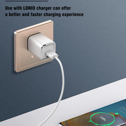 Cable de Carga Rápida LDNIO LS901 de 25W con Cable Trenzado Micro USB Tipo Lightning: de 1M para iPhone