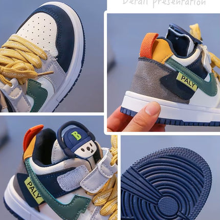 Zapatillas Infantiles Urbanas con Cordones y Diseño Patchwork
