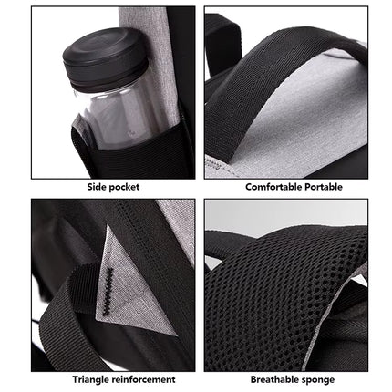 Mochila Antirrobo para Laptop con Diseño Geométrico