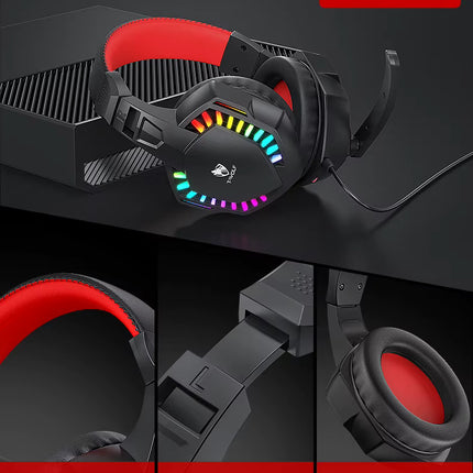 Combo Gamer 5 en 1 con Teclado RGB, Mouse Óptico, Audífonos, Mouse Pad y Botón LED