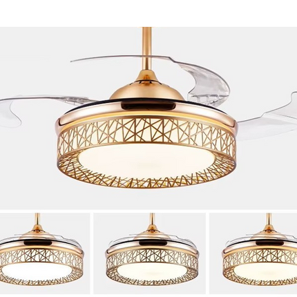 Ventilador de Techo LED Retráctil con Diseño Moderno
