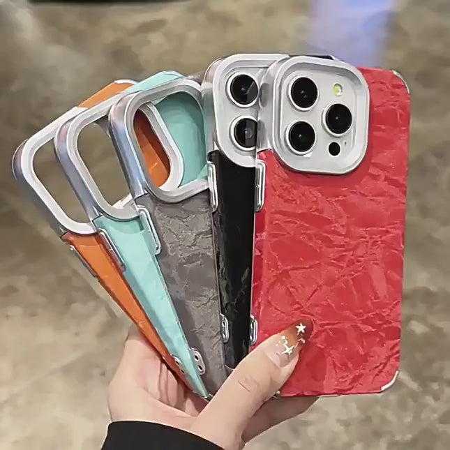 Fundas de Lujo con Textura de Mármol Mate Electrochapada para iPhone